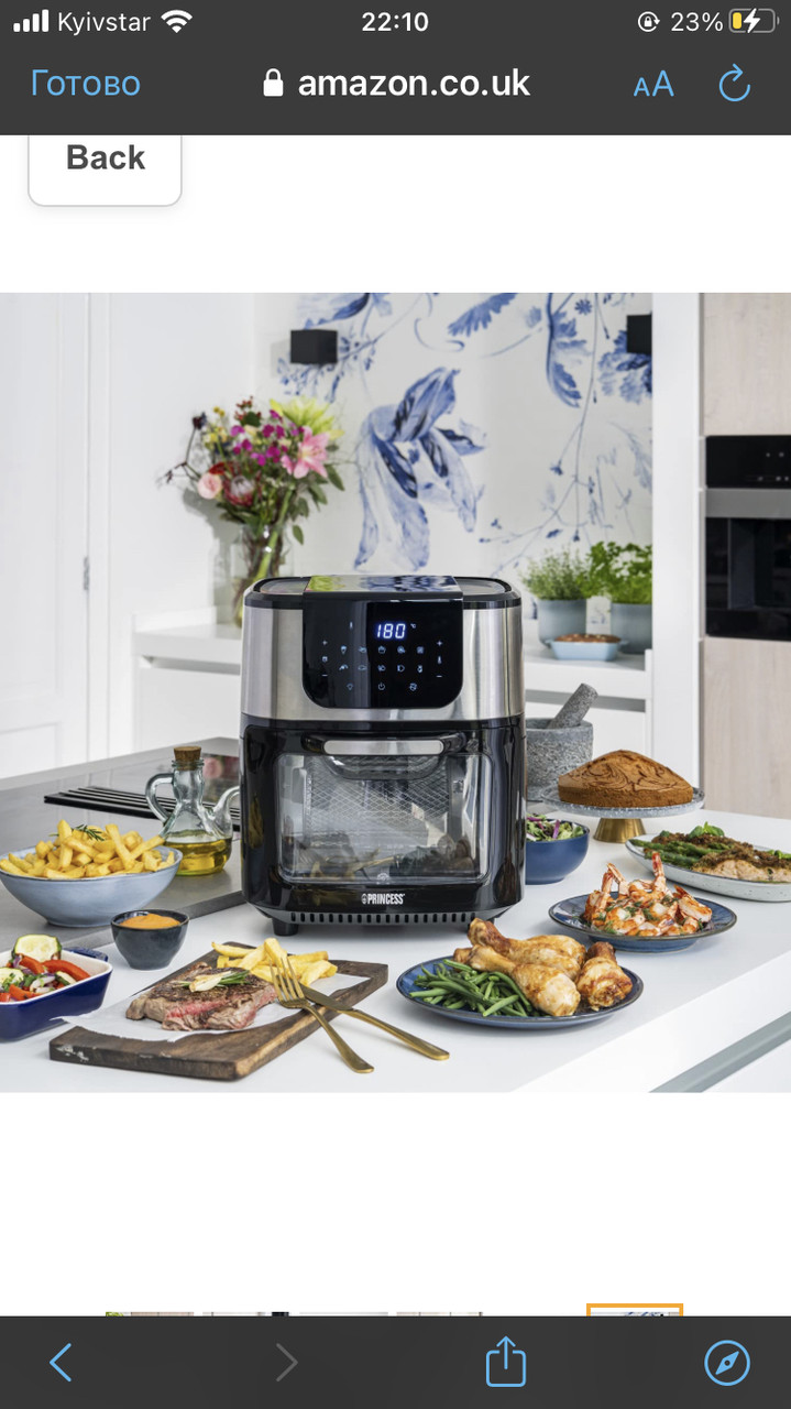 Купити Princess Air Fryer Oven Deluxe, 11 літрів, 1800 Вт, 10