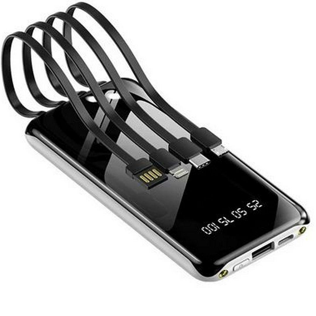 Універсальна мобільна батарея KJ-215 Black 10000 mAh 5В із ліхтариком