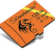 MicroSD TF Карта пам'яті SomnAmbulist U3 A1 128Gb Class 10