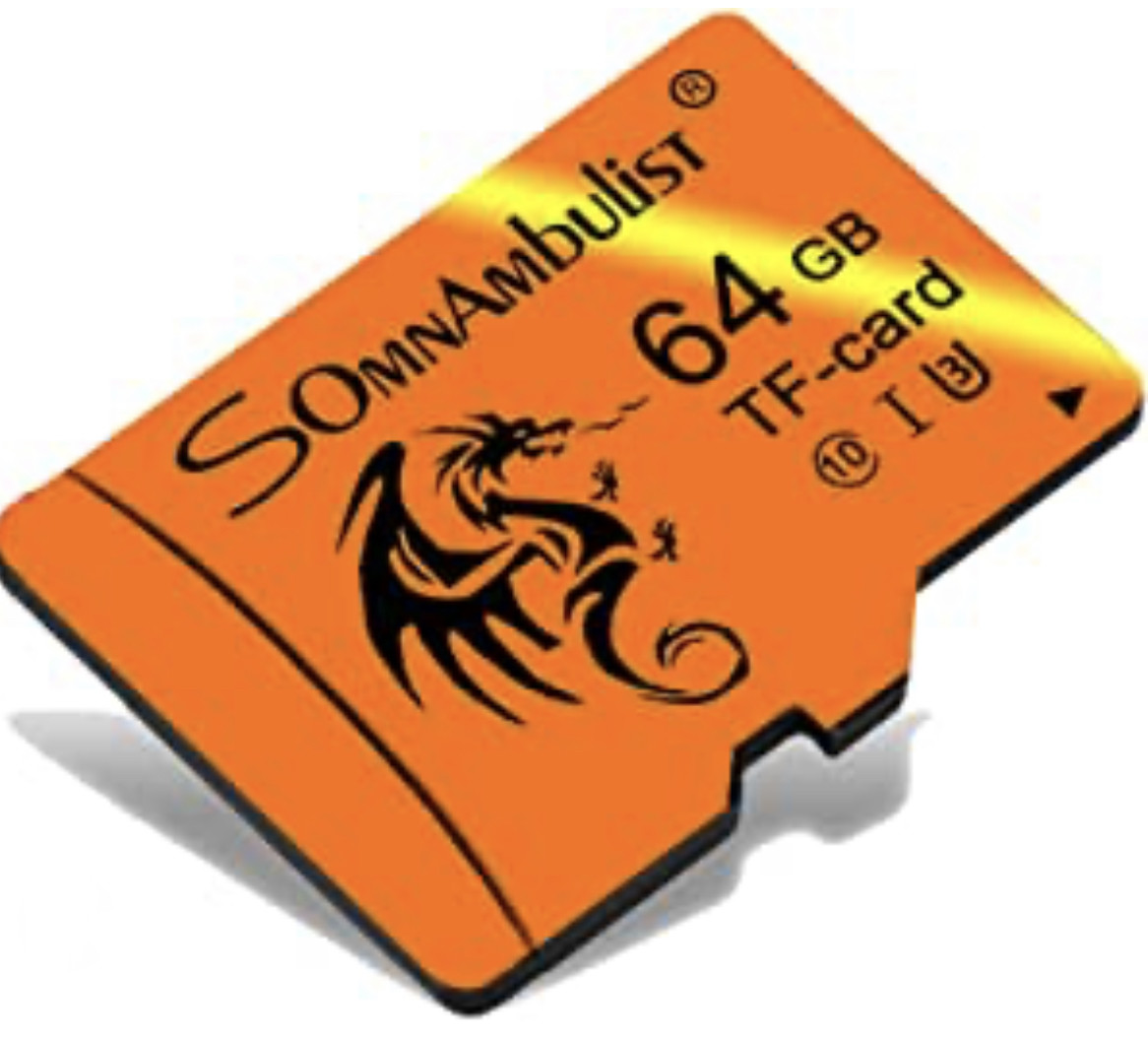 MicroSD TF Карта пам'яті SomnAmbulist U3 A1 64Gb Class 10
