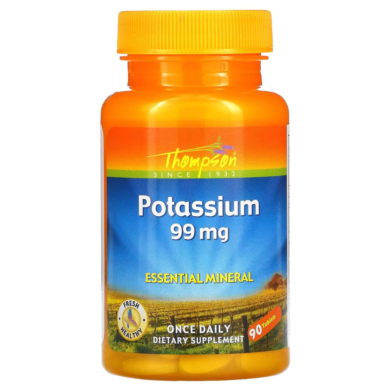 Potassium, 99 mg, 90 Tablets, фото 1