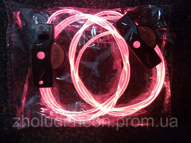 Ярка подсветка велосипеда оптическим проводом.Цвет розовый. - фото 5 - id-p22972584
