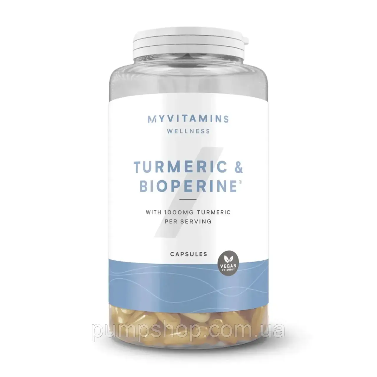 Куркумін і биоперин MyProtein Myvitamins Turmeric & Bioperine 60 капс.