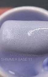 Камуфлююча база Saga Cover Base Shimmer №11 (світло-блакитний з шиммером) 15 мл