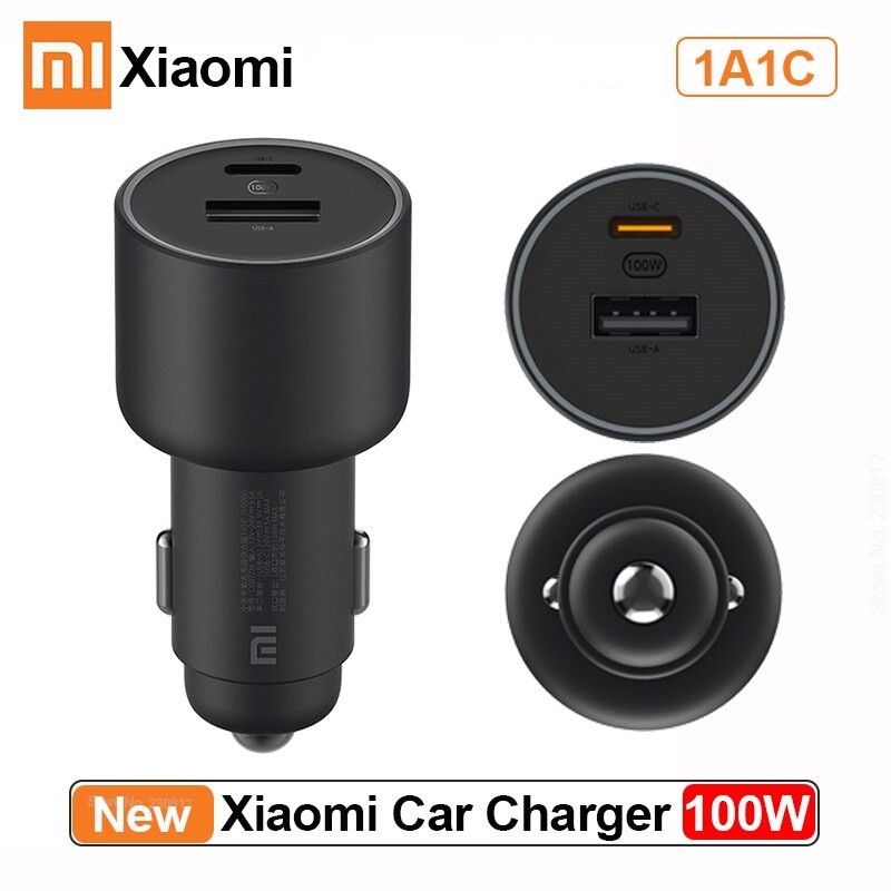 Автомобільний зарядний пристрій Xiaomi Mi Car Charger 1A1C 100W (CC07ZM)