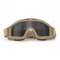 Тактические очки защитная маска Revision с 3 линзами Баллистические очки с сменными линзами Coyote 05000003