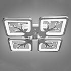 Світлодіодна люстра "квадрати" 80 Вт з бабл акрилом і підсвічуванням підстави D-S9268/4 LED, фото 2