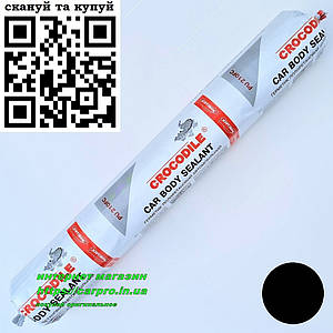 Герметик поліуретановий клейкий ущільнювальний автомобільний для швів CROCODILE PU210FC чорний 600 мл.