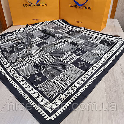 Хустка Louis Vuitton шовкова з ручною підшивкою, фото 5