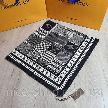 Хустка Louis Vuitton шовкова з ручною підшивкою, фото 3