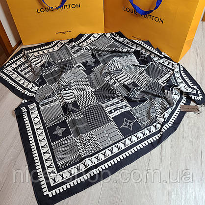 Хустка Louis Vuitton шовкова з ручною підшивкою, фото 4