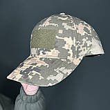 Тактична піксельна кепка з регулятором ззаду, кепка для ЗСК, військова кепка під форму піксель, фото 4