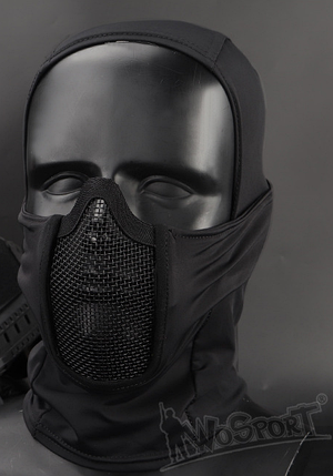 Маска захисна для пейнтболу, страйкболу WoSporT Shadow Fighter Mask OD (MA-113) чорний, фото 2