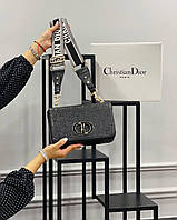 Сумочка черная женская Christian Dior Сумка маленькая Кристиан Диор Кросс-боди Клатч Люкс качество