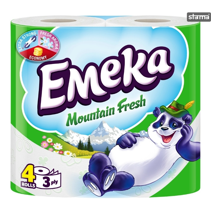 Туалетний папір Emeka Mountain Fresh 4 рулони тришаровий (3800024026492)