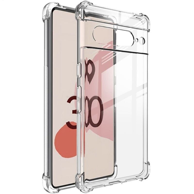 Силіконовий чохол із посиленими кутами для Google Pixel 7 Pro прозорий протиударний