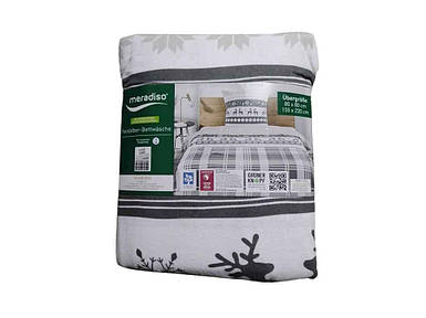 Комплект постільної білизни 155*220-х сп бавовна підодіяльник і 1 наволочка , 80*80 олень сірий Бавовна ТМ