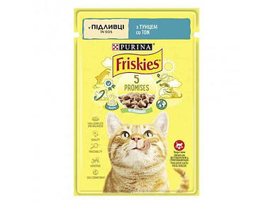 Пауч (корм) для котів Friskies / Тунець шматочками у підливці 85г ТМ PURINA FG