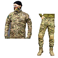 Тактична форма мультикам брюки с наколенниками китель, Комплекты военной формы multicam S
