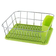 Сушарка для посуду Kamille 37*33*13,5см з піддоном KM-0763A, фото 6