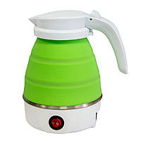 Электро чайник силиконовый зеленый маленький электрочайник Marado MA-1613 600W 0.6 л