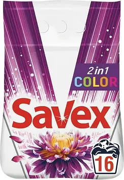 Пральний порошок Savex 2in1 Color Автомат 2.4 кг (3800024021404)