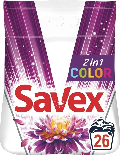 Пральний порошок Savex 2in1 Color Автомат 4 кг (3800024013188)