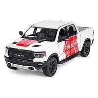 Машинка металлическая инерционная 2019 Dodge RAM 1500 Kinsmart KT5413WF 1:46 белая детская машинка Додж