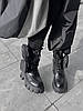 Ботинки Prada Monolith Pouch Tall Boots Black Leather, фото 9