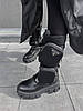 Ботинки Prada Monolith Pouch Tall Boots Black Leather, фото 7