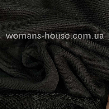 Тканина тринитка без начіса (петля) бавовняна Туреччина 180 см Чорний