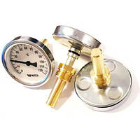 Термометр биметаллический аксиальный с погружной гильзой Watts 50 мм F+R801 OR (TAS) 63 мм