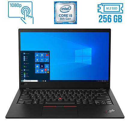 Ультрабук Б-клас Lenovo X1 Carbon/14"/Core i5 4 ядра 1.6GHz/16GB DDR3/256GB SSD M.2/UHD Graphics 620/WebCam, фото 2