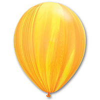 Латексна повітряна кулька пастель 11", агат жовто-помаранчевий 10шт, Qualatex