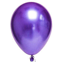 Латексные воздушные шарики хром 11" фиолетовый 10шт Qualatex