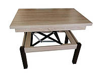 Стол-трансформер Флай с деревянными ножками, стол раскладной, стол трансформер дсп