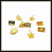 Затискач для стрічок 1 см золото (2000 шт.)