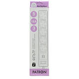 Мережевий фільтр живлення Patron 3 m (SP-53) + 2 USB 2.0, 2.1 A, 5 троянд. BLACK (EXT-PN-SP-53-USB), фото 2