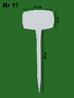 Табличка для маркировки растений №11 9,5х6см, ножка 20см, 1 шт