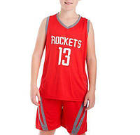 Форма баскетбольная подростковая NBA BA-0966 L Красно-серый (57508266)