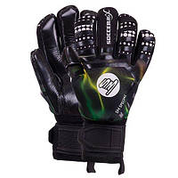 Перчатки вратарские Soccermax GK-015 10 Салатово-черный (57508110)