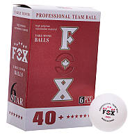 Набор мячей для настольного тенниса Fox T006  Белый 6шт (60508452)