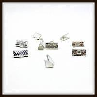 Затискач для стрічок 1,3 см срібло (2000 шт.)