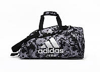 Сумка-рюкзак (2 в 1) с серебряным логотипом Judo | серый камуфляж | ADIDAS ADIACC058J