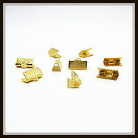 Затискач для стрічок 1,3 см золото (2000 шт.)