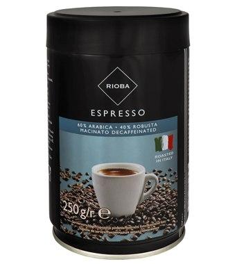 Кава мелена Rioba Espresso   без кофеїну 250г