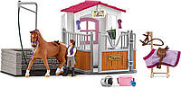Іграшка Schleich Horse Club з 13 предметів для дівчаток і хлопчиків від 5 років, мийка для коней зі стійлом (72177)