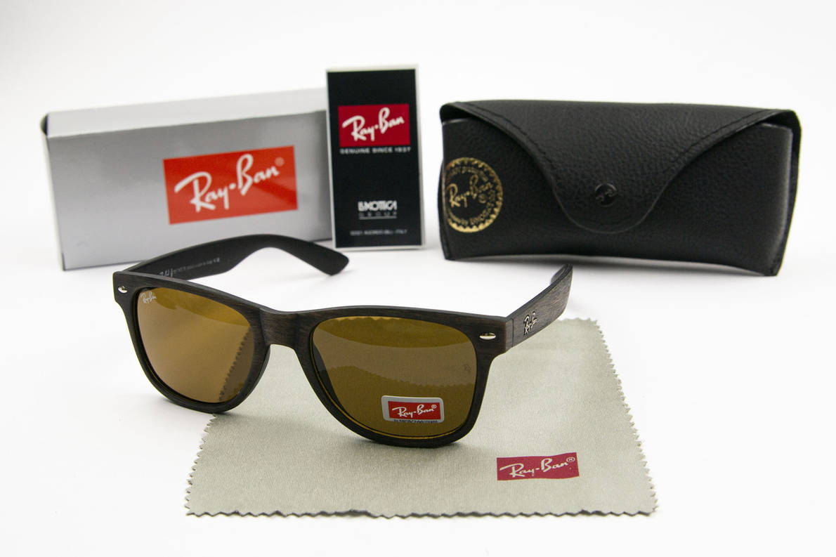 Сонцезахисні окуляри RAY BAN UV400 (арт. RB2140) дерево, фото 1