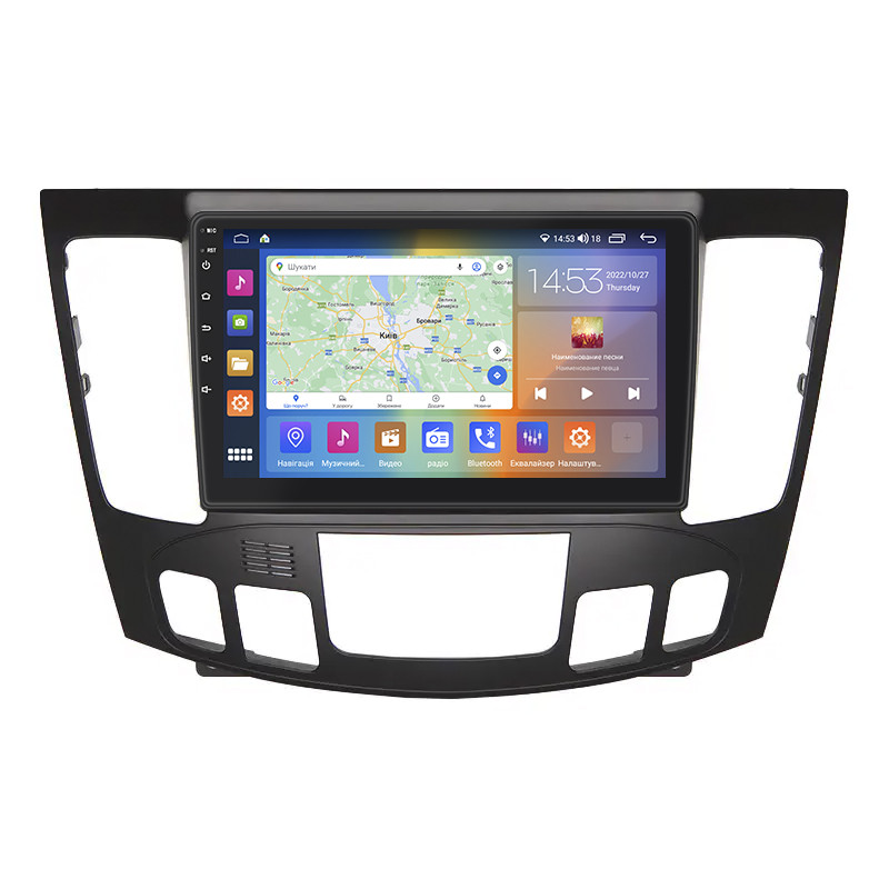 Штатна магнітола Lesko для Hyundai Sonata V (NF) Auto AC 2008-2010 9" IPS 4/64Gb CarPlay 4G Wi-Fi GPS Prime