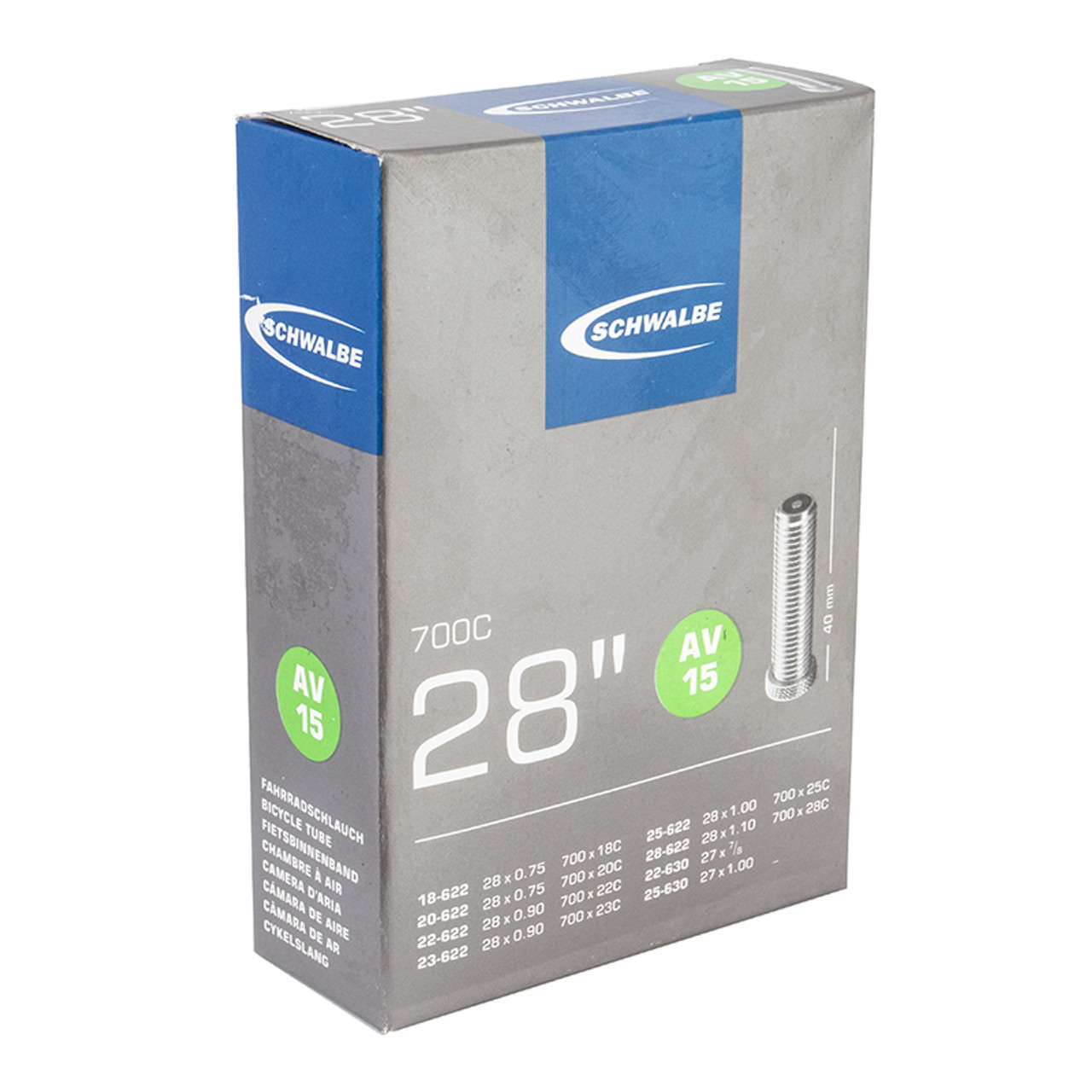 Камера Schwalbe AV15 28 (700x18/28C-622/630) ніпель AV 40мм